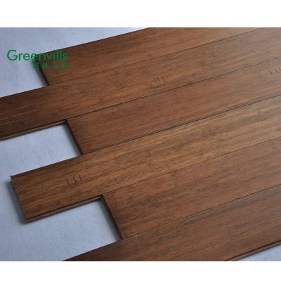 China Modern Eco Friendly Distressed And T&G Handscraped 140mm Solid Strand Woven Bamboo Flooring for sale