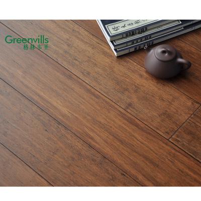 China Modern New Arrival 2021 Bamboo Flooring Distressed Java Stained Strand Woven Bamboo Flooring Solid Flooring Cheap Prices for sale