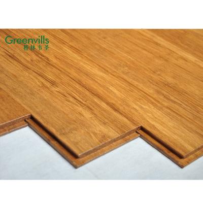 China 2021 Greenvills Modern Strand Woven Flooring Solid Bamboo Click System Floating Carbonized Bamboo Flooring for sale