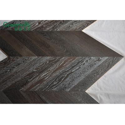 China Modern Select Oak Wood+flooring/black Herringbone Parquet 15mm Grade Herringbone Herringbone For Living Room Bedroom for sale