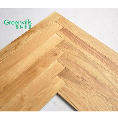 China 2021 Modern New Design Oak Hardwood Parquet Flooring Timber Solid Herringbone Timber Flooring Modern Wood Flooring Tiles for sale