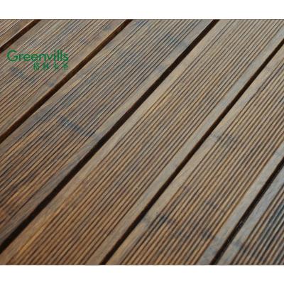 China Strand Woven Bamboo Flooring Tiles Modern Outdoor Used Waterproof Carbonized Bamboo Decking for sale