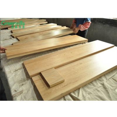 China Stairs Treads High Quality Interior Decorating Greenvills Decorative Indoor White Oak Solid Wood Stair Tread Finger Jointed Stair Treads for sale