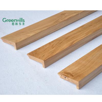 China Greenvills Modern Floor Accessory Stair Boards Natural Oak Solid Wood Staircase Flair for sale