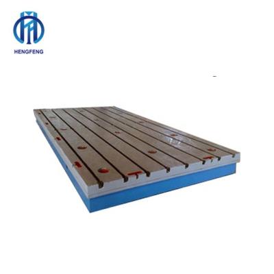 China HT200-300 connection of holes and T grooves cast iron surface plate for sale