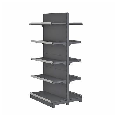 China Double Sided Modern Supermarket Gondola Shelving Customizable Retail Display Racks Supermarket Shelf for sale