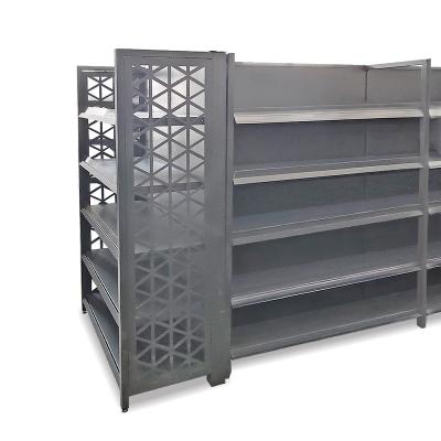 China Customized Double Sided Supermarket Shelves Steel Gondola Supermarket Shelf Display Supermarket Rack for sale