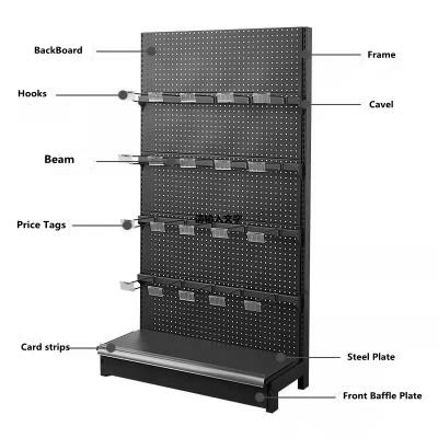 China Single-Sided Customized Steel Gondola Store Shelf Wall Supermarket Shelf Display Supermarket Shelves for sale