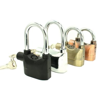 China Door Alarm Chain Security Bike Lock Alarm Anti-theft Padlock for sale