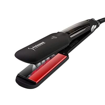 China Salon Beauty Professional Steam Infrared Hair Straightener For Hair Salon Ceramic 2 Inch Width for sale