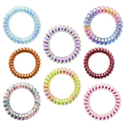 China Braysle 5.5cm Modern Minimalist MulticolorPhone Ponytail Holder Coil Hair Ties Tie Hair Ties For All Hair Types for sale