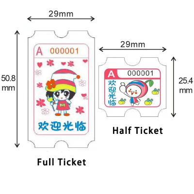 China Arcade Redemption Lottery Ticket Raffle Ticket Factory Price Amusement Free Coin Operated Game Customized Wood TI001 for sale