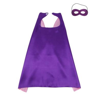 China Halloween Christmas High Quality Kids Polyester Super Kids Cape And Super Mask Adult Super Costume for sale