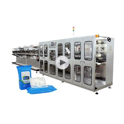 China Factory Full Automatic Wet Single Sachet Hotels Low Price Wet Wipe Cloth Machine for sale