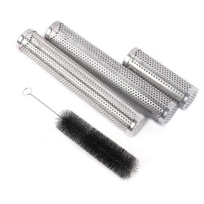 China Corrosion Resistance Stainless Steel Perforated Pellet BBQ Smoker Tube for sale