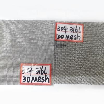 China Plain Weave 40 50 60 Mesh 304 Stainless Steel Woven Wire Mesh for sale