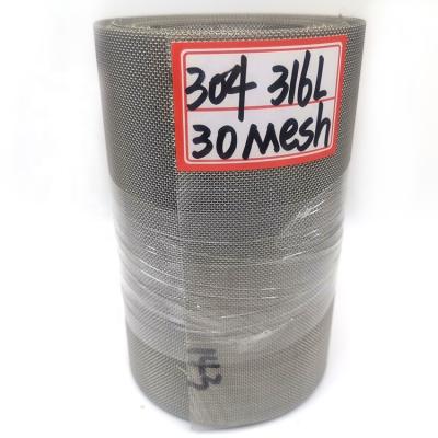 China Plain Weave 304 316 SS Stainless Steel Iron Wire Woven Wire Mesh Woven Net For Filter for sale