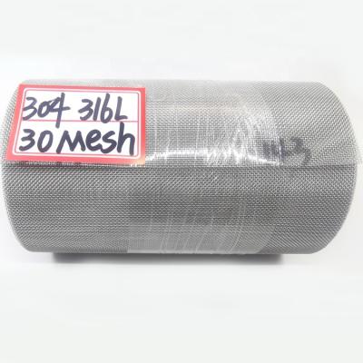 China Plain Weave SS 304 Stainless Steel 316 316l Filter Wire Mesh Screen for sale