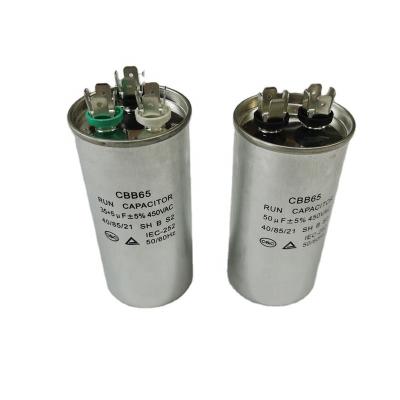 China CBB65 Property Motor Run Capacitor Self-Healing Air Conditioner Capacitor for sale