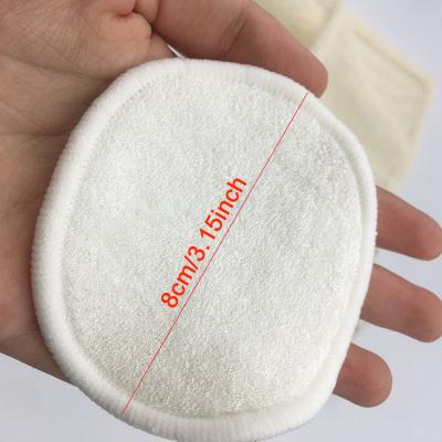 China Wholesale Round Face OEM Quality 8cm Best Round Bamboo Cotton Reusable Makeup Remover Pads for sale