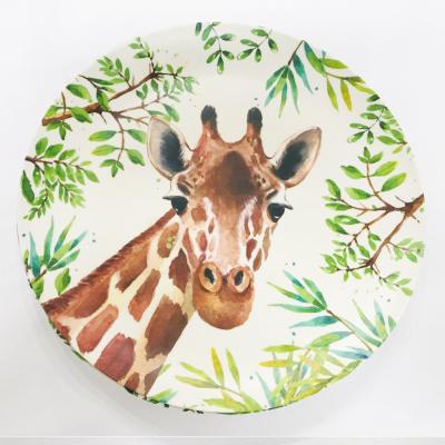 China Party Dishes 7Inch Dishes Disposable Colorful Food Dishes Eco Friendly Not Disposable Bamboo Fiber Plastic Unbreakable Dishes for sale