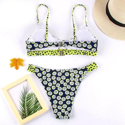 China Sexy/fashion/with removable cups/high quality women's swimwear bikini swimwear double back buckl customize beach wear 2021 swimwear vendors for sale