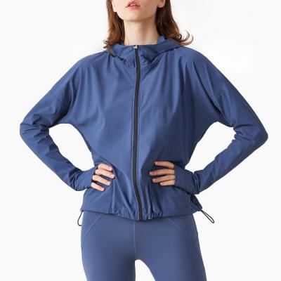 China New slim zipper quick-drying casual loose running women's sportswear fitness jacket for sale