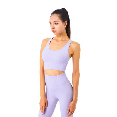 China Double Moisture Effect Special Design Top Fitness Sports Bras Private Label Fitness Wicking Seamless Bra for sale