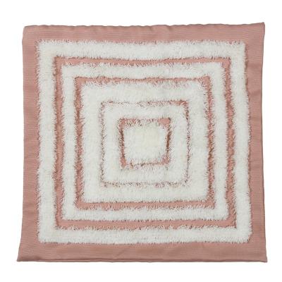 China OWENIE PORTABLE Square Home Decorative Soft Pink Boho Embellished Pillow Cases Sofa Embroidered Cushion Cover For Living Room for sale