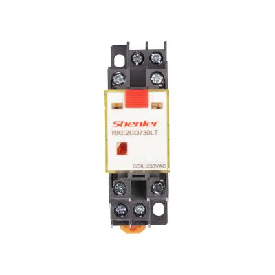 China 2 Sealed Shenler RKE2CO730LT+SYF08A-E Pole 7A 230VAC Relay Assembly Miniature General Purpose Refrigerators and Slim Socket Relays for sale