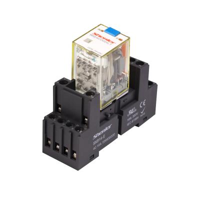 China Shenler RKE4CO024LT+SKB14-E Sealed Miniature Solid State Relay and Socket Module 24VDC Power Slim General Purpose Relay with Base for sale