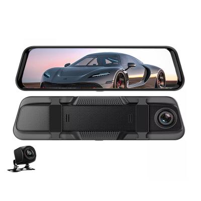 China NIGHT VISION 9.66 Inch Stream Media Car Dvr 1920*1080P Black Box Touch Camera Recorder Full Page Dash Cam for sale