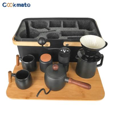 China Good viable saling exquisite hand brew coffee or tea tools handmade brew dripper V60 coffee gift set for sale