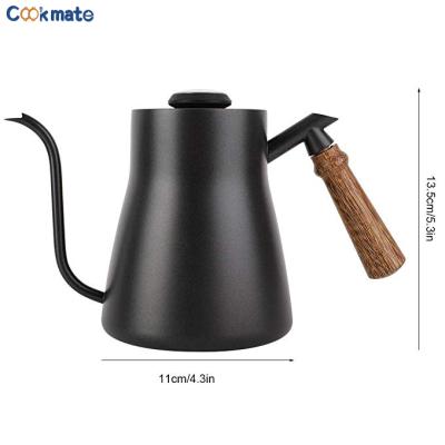 China Eco-friendly Narrow Long Spout Hand Drip Teapot Coffee Kettle For Cafe Accessories for sale