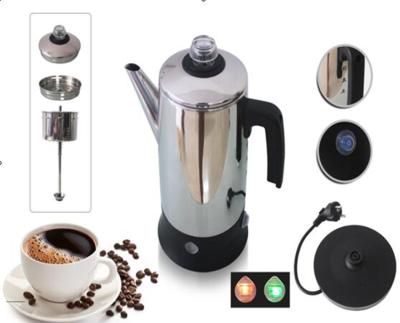 China 2021 Eco-friendly Hot Selling 12 Cup Electric Coffee Percolator With 1.8L Food Grade 304 Stainless Steel Body for sale