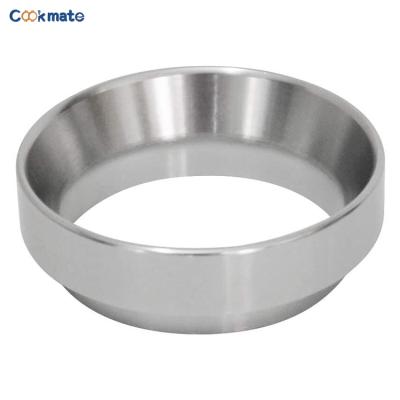 China 51mm Sustainable Espresso Dosing Funnel , Stainless Steel Coffee Dosing Ring Compatible For Portafilter for sale