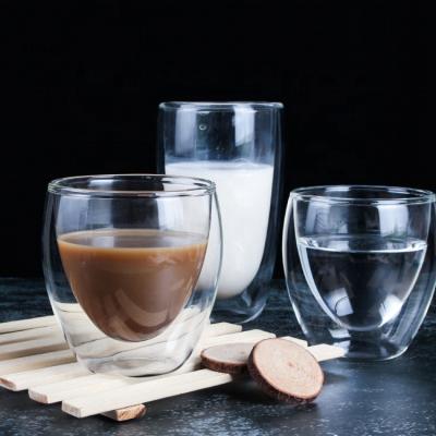 China Viable Arabic Chinese Coffee Tea Japanese Style Good Quality Double Layer Glass Cup Mugs Factory Direct for sale