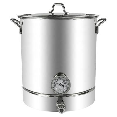 China food & Perfect Beverage Plant for Home Brewing and Stock Boiling Sap Stainless Steel Pot with 10-Gallon Steamer with Lid/Cover and Steamer Rack for sale