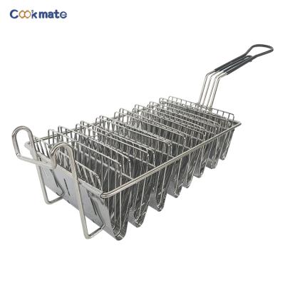 China Sustainable Machine Stainless Steel Taco Truck Shells Frying Basket For Corn Cooking With Racks Taco De Sinuca Grill High-quality for sale