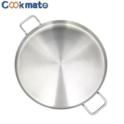 China Sustainable Best Selling Cookware Set Outdoor Stainless Steel Kitchen Cooking Fry Pan for sale