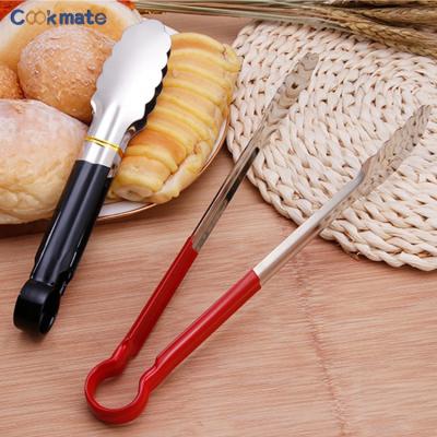 China Sustainable Stainless Steel Cooking Grilling Tongs With An Extra Long Silicone Cover Cage Oven Dutch Tongs For The Kitchen for sale