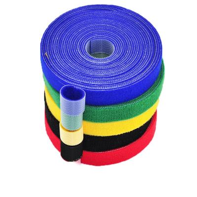 China Sustainable Custom PP Injection Hook Back With Colorful Polyester Fabric Loopback To Back Hook And Loop Roll for sale