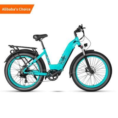 China 28 inch alloy 6061 mid ebike 750w Chinese factory 48V 60V 72V 8fang drive aluminum motor all terrain electric mountain bike for adult for sale