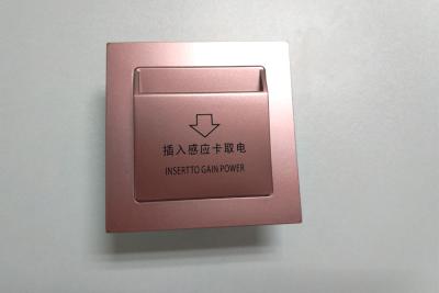 China Rose Gold Hotel Energy Saving Switch  Fire proof PVC  Material AC 220V for sale