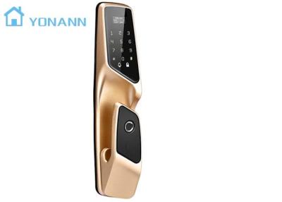 China Digital Electronic Fingerprint Door Lock For Home Automatical Pull - Push Handle for sale