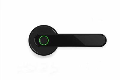 China Safety WiFi Bluetooth Electronic Fingerprint Door Lock Handle Size D62mm for sale