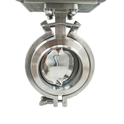 Chine General 4inch SS316L Powder Pneumatic Butterfly Valves For Solid Product à vendre