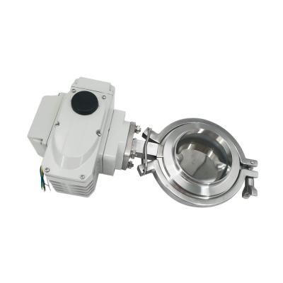 China General 304 Stainless Steel Electric Actuator Electric Butterfly Valves For Powder Material Te koop