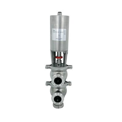 Chine Beverage SS304 SS316L Stainless Steel Hygienic-sanitary Pneumatic Flow Diversion Valve à vendre