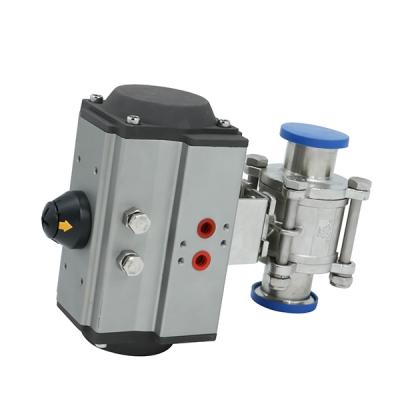 China General Pneumatic Sanitary Faucet Prices Ball Valve Stainless Steel Ball Valve With Actuator Te koop